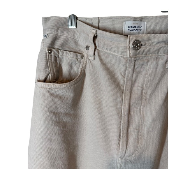 CITIZENS OF HUMANITY Horseshoe Jeans Gray Light Wash Distressed 28 Wide Leg - Picture 4 of 11